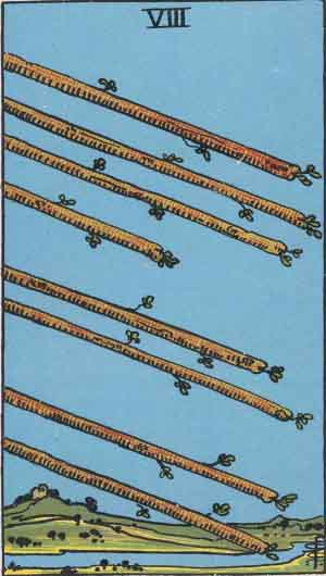 Eight of Wands tarot card